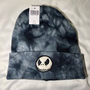 Disney Nightmare Before Christmas Jack Black White Tie Dye Beanie Hat